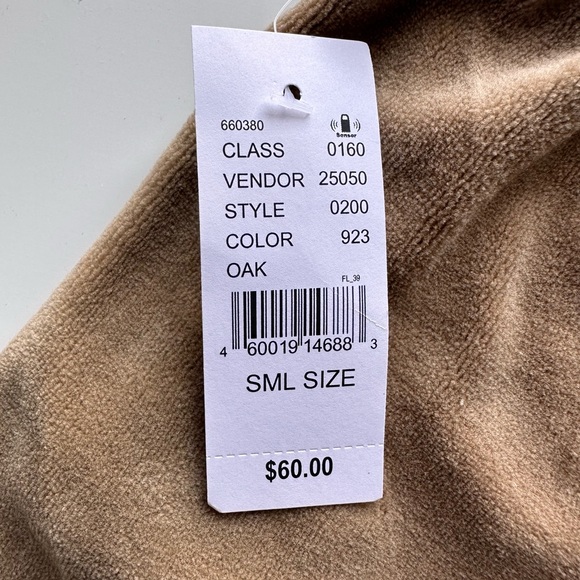 ESSENTIALS Taupe Velour Shorts. NWT - Picture 7 of 7